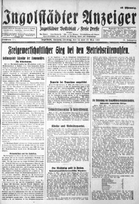 Ingolstädter Anzeiger Samstag 18. Mai 1929