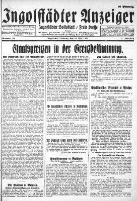 Ingolstädter Anzeiger Dienstag 28. Mai 1929