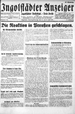 Ingolstädter Anzeiger Samstag 13. Juli 1929