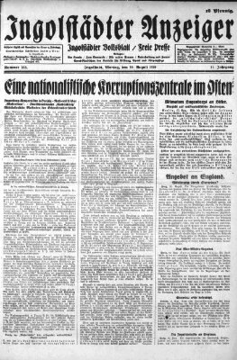 Ingolstädter Anzeiger Montag 19. August 1929