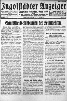 Ingolstädter Anzeiger Dienstag 27. August 1929