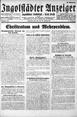 Ingolstädter Anzeiger Freitag 30. August 1929