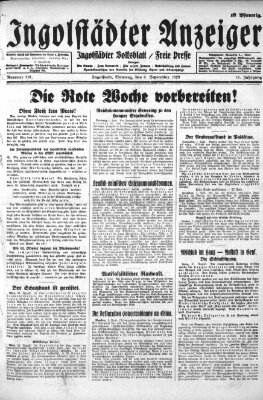 Ingolstädter Anzeiger Dienstag 3. September 1929