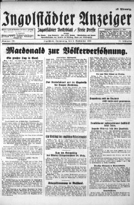 Ingolstädter Anzeiger Donnerstag 5. September 1929