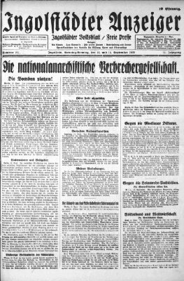 Ingolstädter Anzeiger Sonntag 15. September 1929