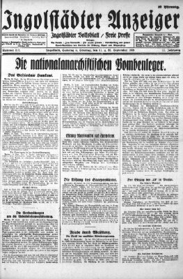 Ingolstädter Anzeiger Samstag 21. September 1929