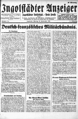 Ingolstädter Anzeiger Montag 30. September 1929