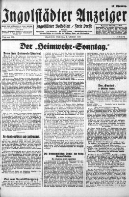 Ingolstädter Anzeiger Dienstag 1. Oktober 1929