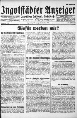 Ingolstädter Anzeiger Mittwoch 9. Oktober 1929