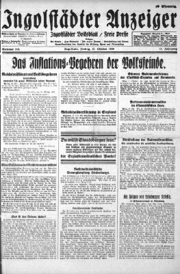 Ingolstädter Anzeiger Freitag 18. Oktober 1929