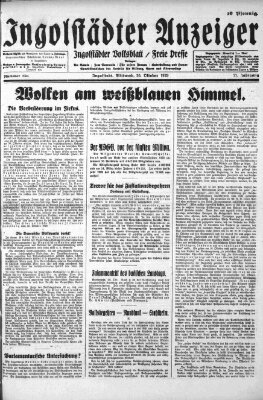 Ingolstädter Anzeiger Mittwoch 30. Oktober 1929