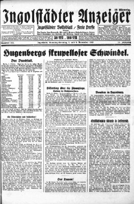 Ingolstädter Anzeiger Sonntag 3. November 1929