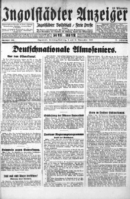 Ingolstädter Anzeiger Sonntag 10. November 1929