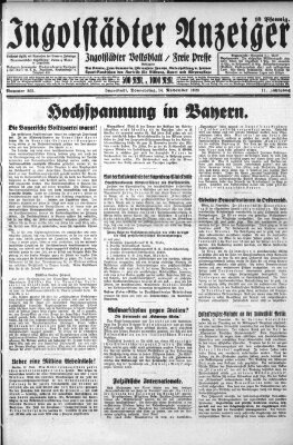 Ingolstädter Anzeiger Donnerstag 14. November 1929