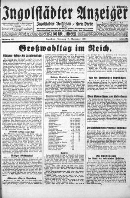 Ingolstädter Anzeiger Dienstag 19. November 1929