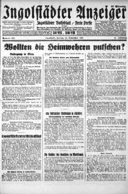 Ingolstädter Anzeiger Freitag 22. November 1929