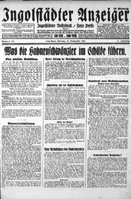 Ingolstädter Anzeiger Montag 25. November 1929