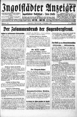 Ingolstädter Anzeiger Donnerstag 5. Dezember 1929