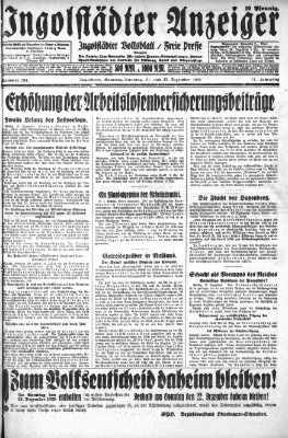 Ingolstädter Anzeiger Samstag 21. Dezember 1929