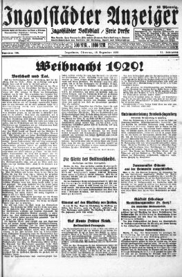 Ingolstädter Anzeiger Dienstag 24. Dezember 1929