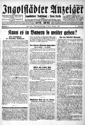 Ingolstädter Anzeiger Sonntag 5. Januar 1930