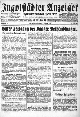 Ingolstädter Anzeiger Mittwoch 8. Januar 1930