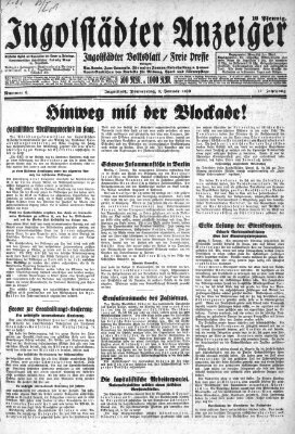 Ingolstädter Anzeiger Donnerstag 9. Januar 1930