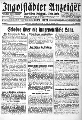 Ingolstädter Anzeiger Sonntag 12. Januar 1930