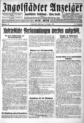 Ingolstädter Anzeiger Dienstag 14. Januar 1930