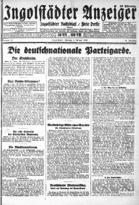 Ingolstädter Anzeiger Montag 3. Februar 1930