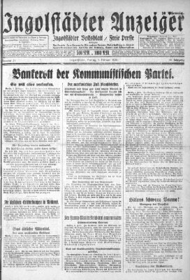 Ingolstädter Anzeiger Freitag 7. Februar 1930