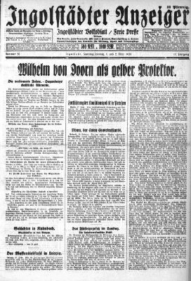 Ingolstädter Anzeiger Samstag 1. März 1930