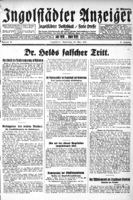 Ingolstädter Anzeiger Donnerstag 20. März 1930