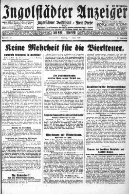 Ingolstädter Anzeiger Freitag 11. April 1930