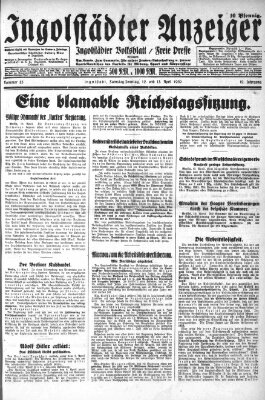 Ingolstädter Anzeiger Sonntag 13. April 1930