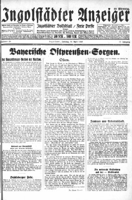 Ingolstädter Anzeiger Samstag 19. April 1930