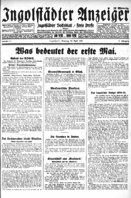 Ingolstädter Anzeiger Dienstag 22. April 1930