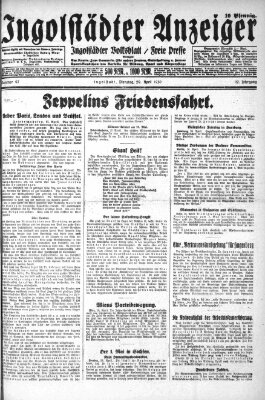 Ingolstädter Anzeiger Dienstag 29. April 1930