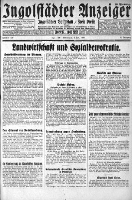 Ingolstädter Anzeiger Donnerstag 5. Juni 1930