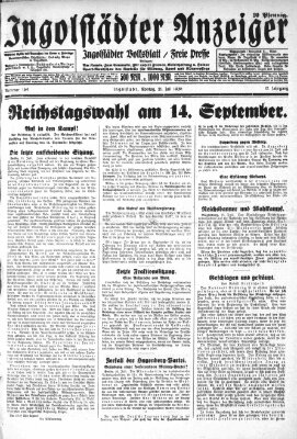 Ingolstädter Anzeiger Montag 21. Juli 1930