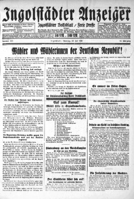 Ingolstädter Anzeiger Dienstag 22. Juli 1930