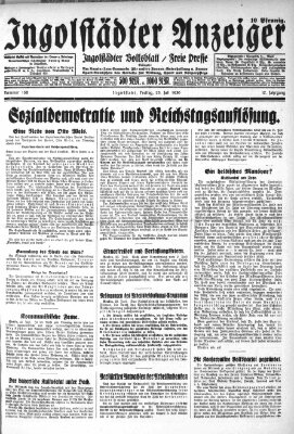 Ingolstädter Anzeiger Freitag 25. Juli 1930