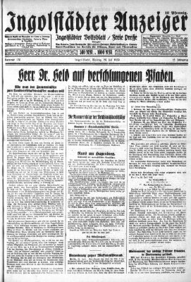 Ingolstädter Anzeiger Montag 28. Juli 1930