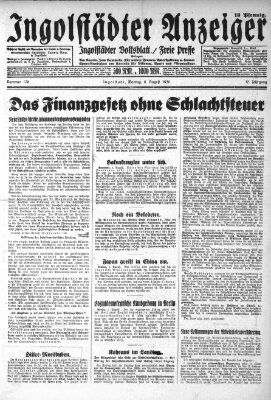 Ingolstädter Anzeiger Montag 4. August 1930