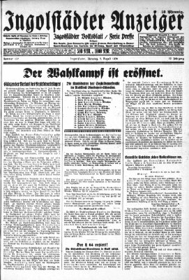 Ingolstädter Anzeiger Dienstag 5. August 1930