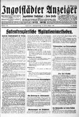 Ingolstädter Anzeiger Sonntag 17. August 1930