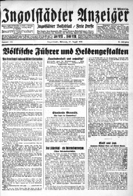 Ingolstädter Anzeiger Mittwoch 27. August 1930