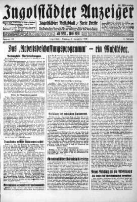 Ingolstädter Anzeiger Tuesday 2. September 1930