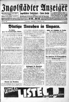 Ingolstädter Anzeiger Mittwoch 3. September 1930