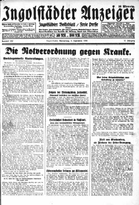 Ingolstädter Anzeiger Donnerstag 11. September 1930